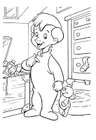 A coloring page of peter pan